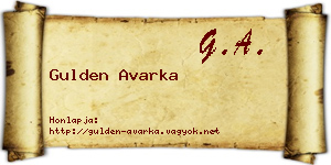 Gulden Avarka névjegykártya